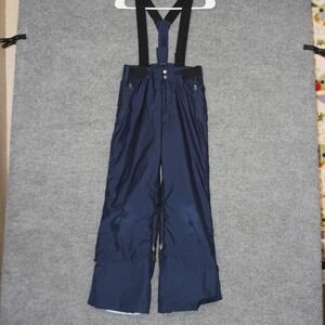 Wedze Piste 500 Ski Bib Pants Kids 24x27 Navy Blue Fair Waterproof Insulated